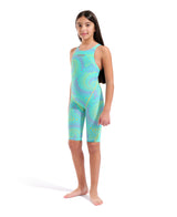 Arena Meisjes Wedstrijdbadpak Powerskin ST Next Open Rug Limited Edition Fireflow/Blauwgroen