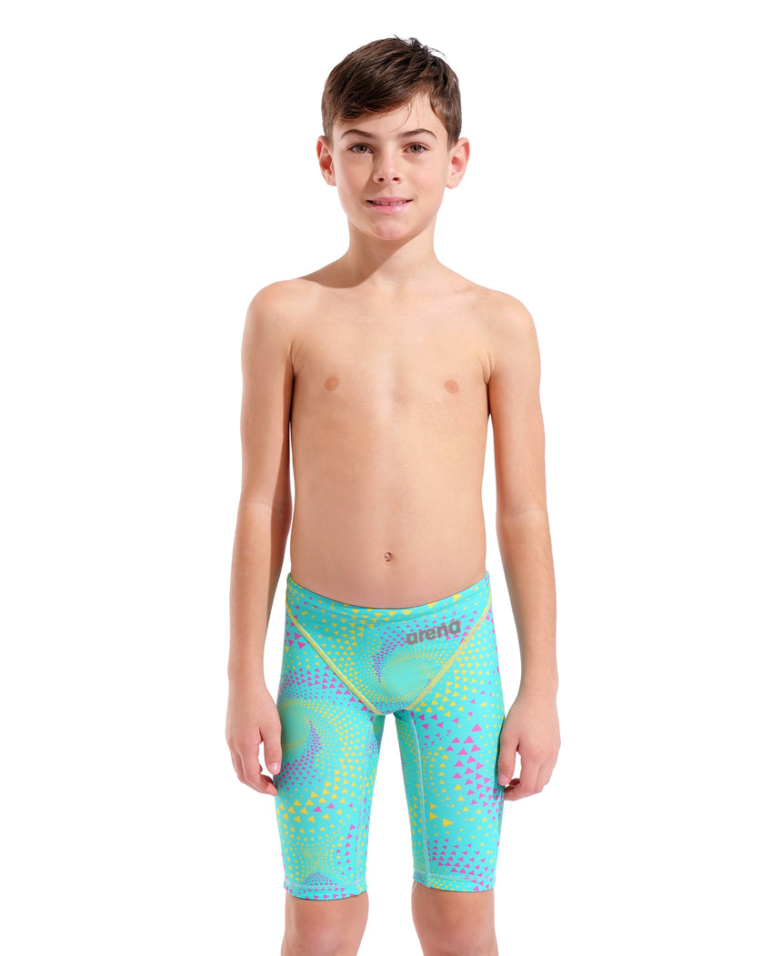 Arena Jongens Wedstrijdjammer Powerskin ST Next Limited Edition Fireflow/Blauwgroen