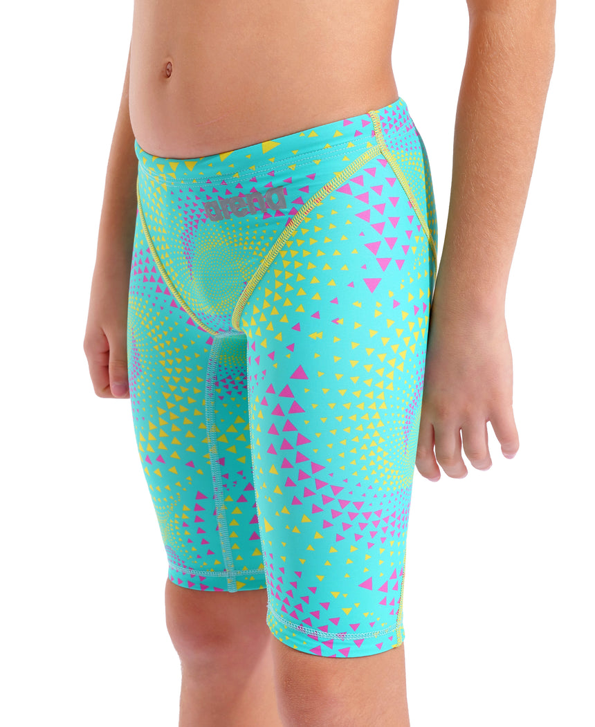 Arena Jongens Wedstrijdjammer Powerskin ST Next Limited Edition Fireflow/Blauwgroen