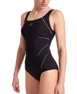 Arena Dames Badpak Jewel One Piece Low C Cup R Zwart Wit