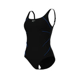 Arena Dames Badpak Jewel One Piece Low C Cup R Zwart Helderblauw