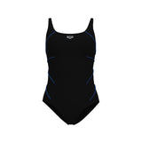 Arena Dames Badpak Jewel One Piece Low C Cup R Zwart Helderblauw