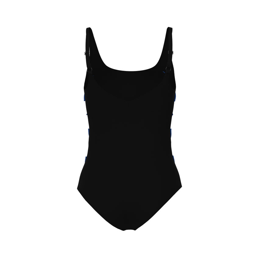 Arena Dames Badpak Jewel One Piece Low C Cup R Zwart Helderblauw