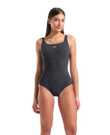 Arena Damen Badeanzug Jewel Low C Cup R Nacht/Grau/Leuchtblau