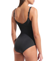 Arena Damen Badeanzug Jewel Low C Cup R Nacht/Grau/Leuchtblau