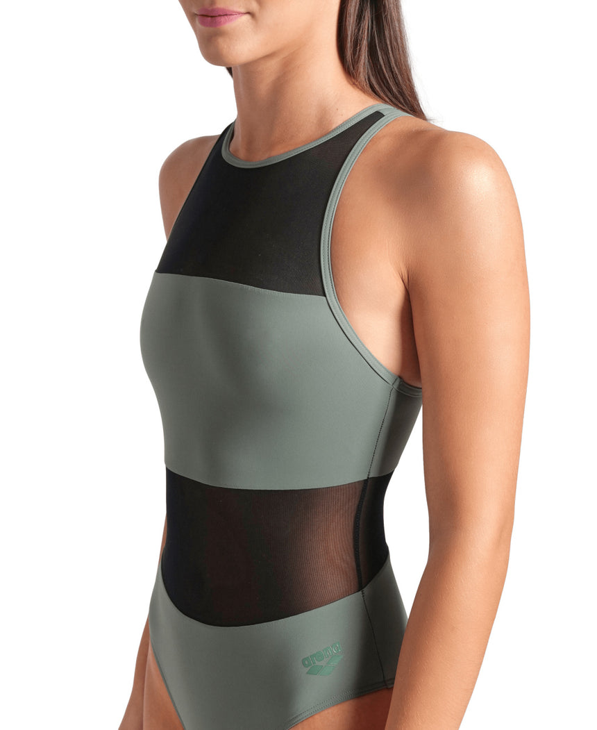 Arena Badpak Mesh Panel Vent Back Groen