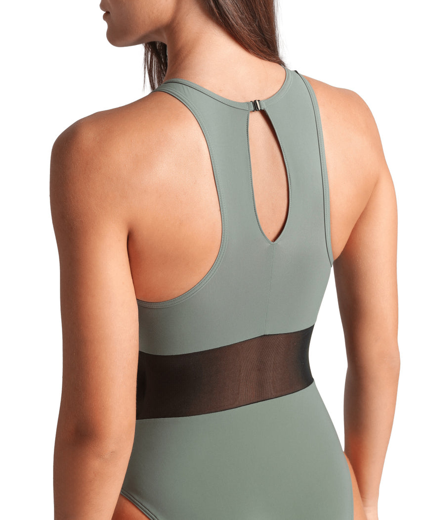 Arena Badpak Mesh Panel Vent Back Groen