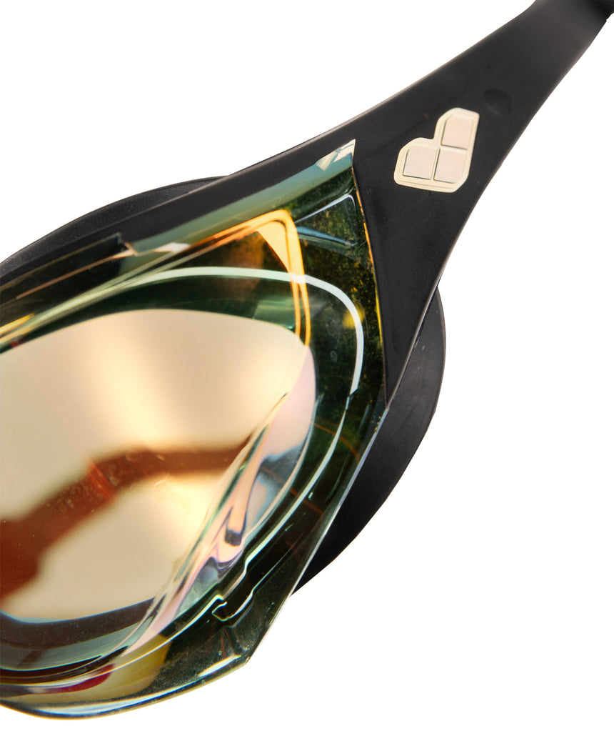 Arena Schwimmbrille Cobra Edge Swipe Mirror Gelb-Kupfer/Schwarz/Schwarz