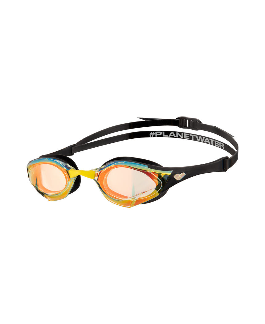 Arena Schwimmbrille Cobra Edge Swipe Mirror Gelb-Kupfer/Schwarz/Schwarz