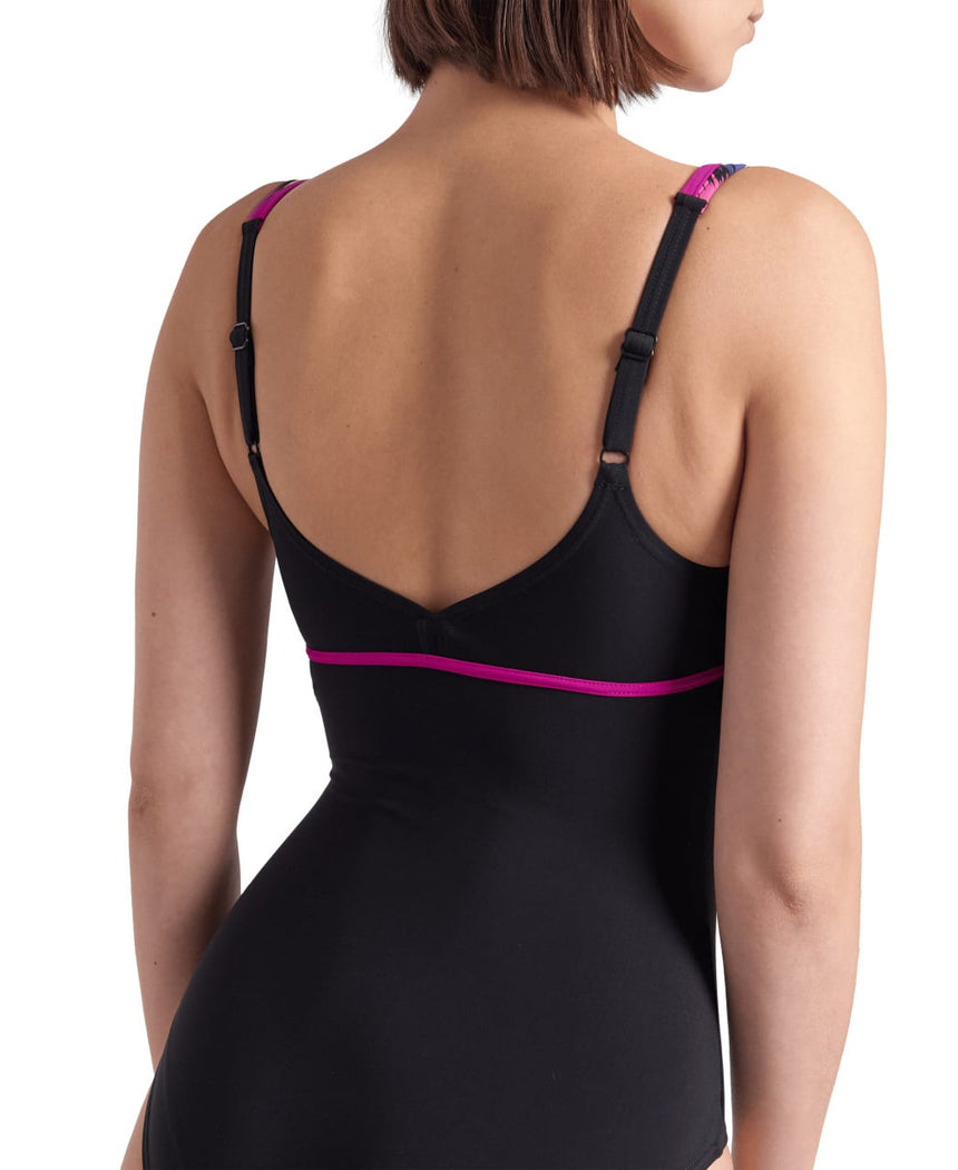 Arena W Bodylift Swimsuit Jennifer Wing Back C Black-Violet