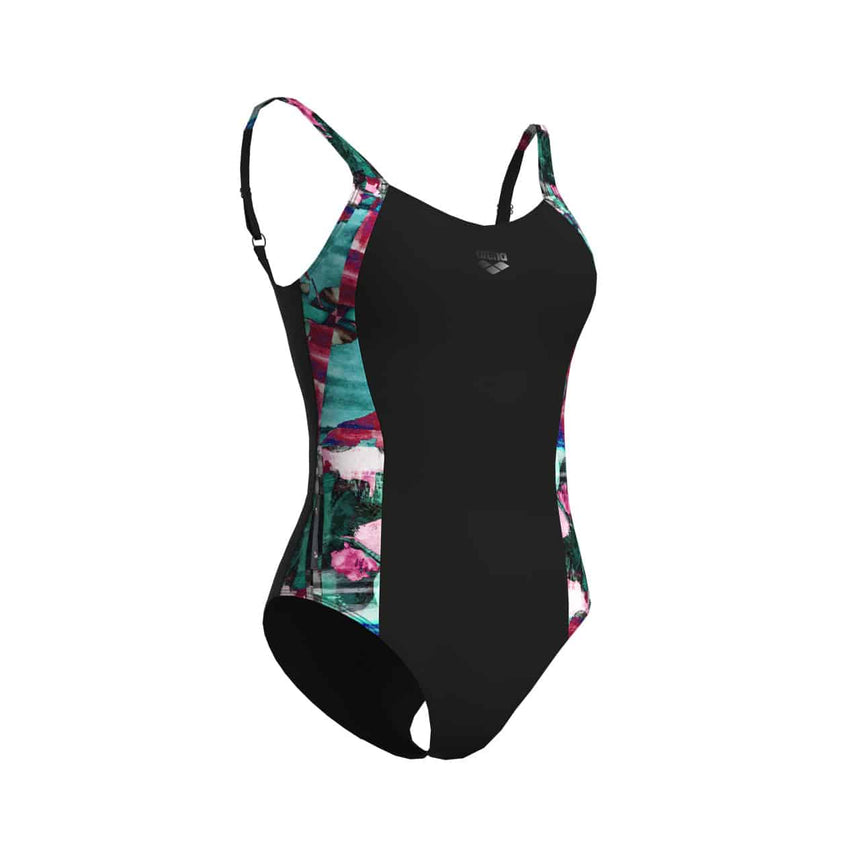 Arena W Bodylift Swimsuit Stefania Back C black-grape Violet