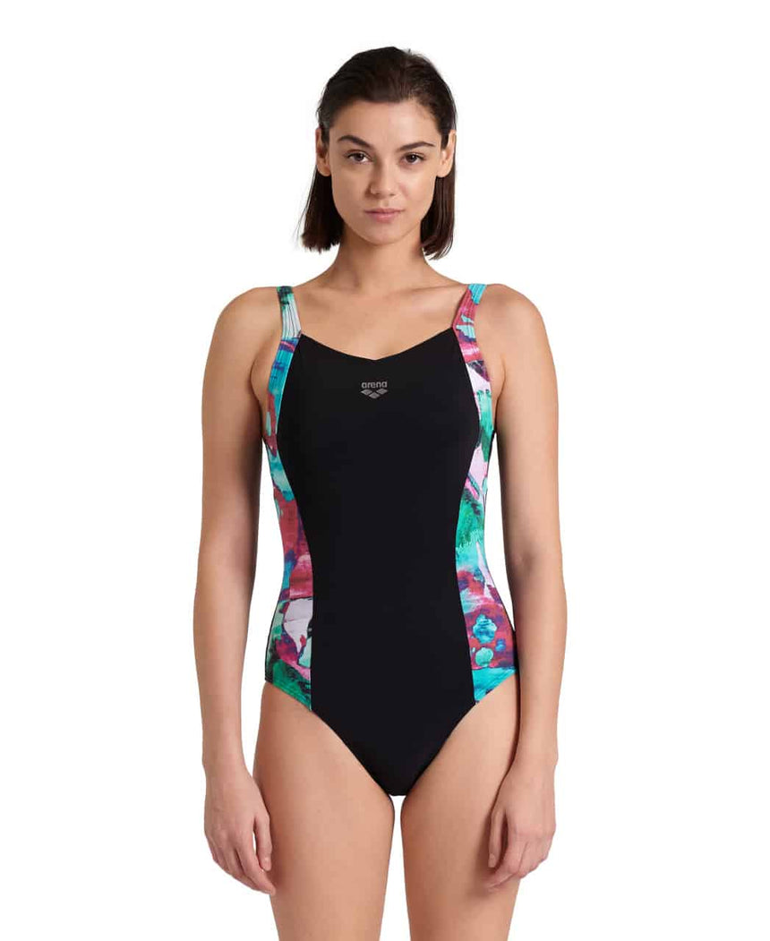 Arena W Bodylift Swimsuit Stefania Back C black-grape Violet