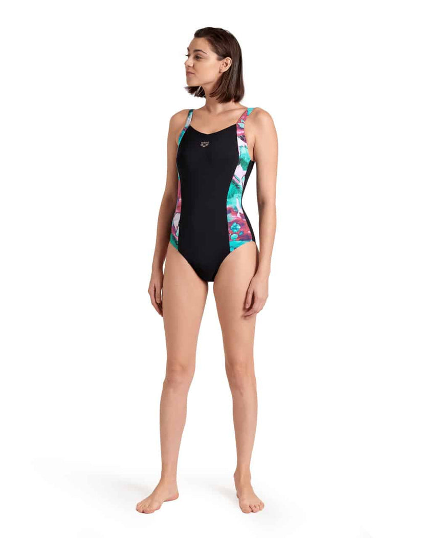 Arena W Bodylift Swimsuit Stefania Back C black-grape Violet