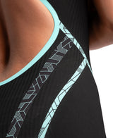 Arena wedstrijdbadpak Powerskin Primo Open Rug Zwart