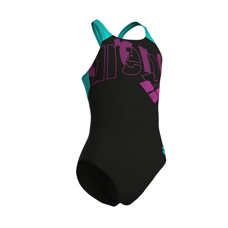 Arena Meisjes Badpak Tales V Back Zwart Water