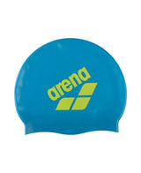 Arena Big Logo Badekappe Blau-Cosmo/Arctic-Lime