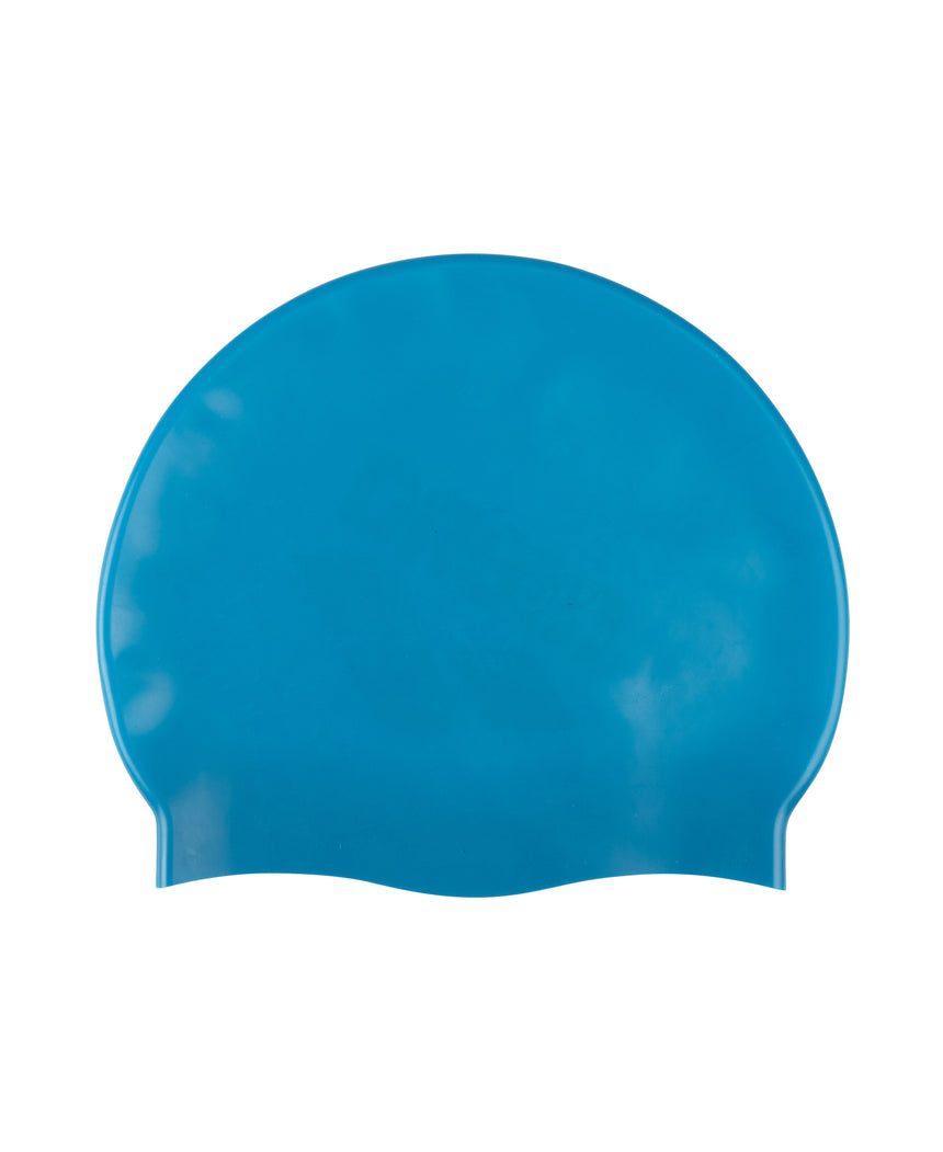 Arena Big Logo Badekappe Blau-Cosmo/Arctic-Lime