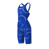 Arena Meisjes Badpak Printed Full Body Zwart Team Royal