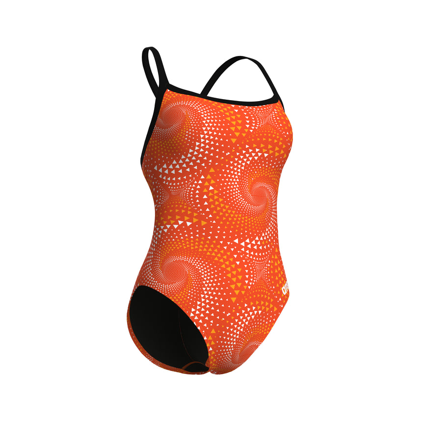 Arena Dames Badpak Fireflow Challenge Back Zwart Team Oranje