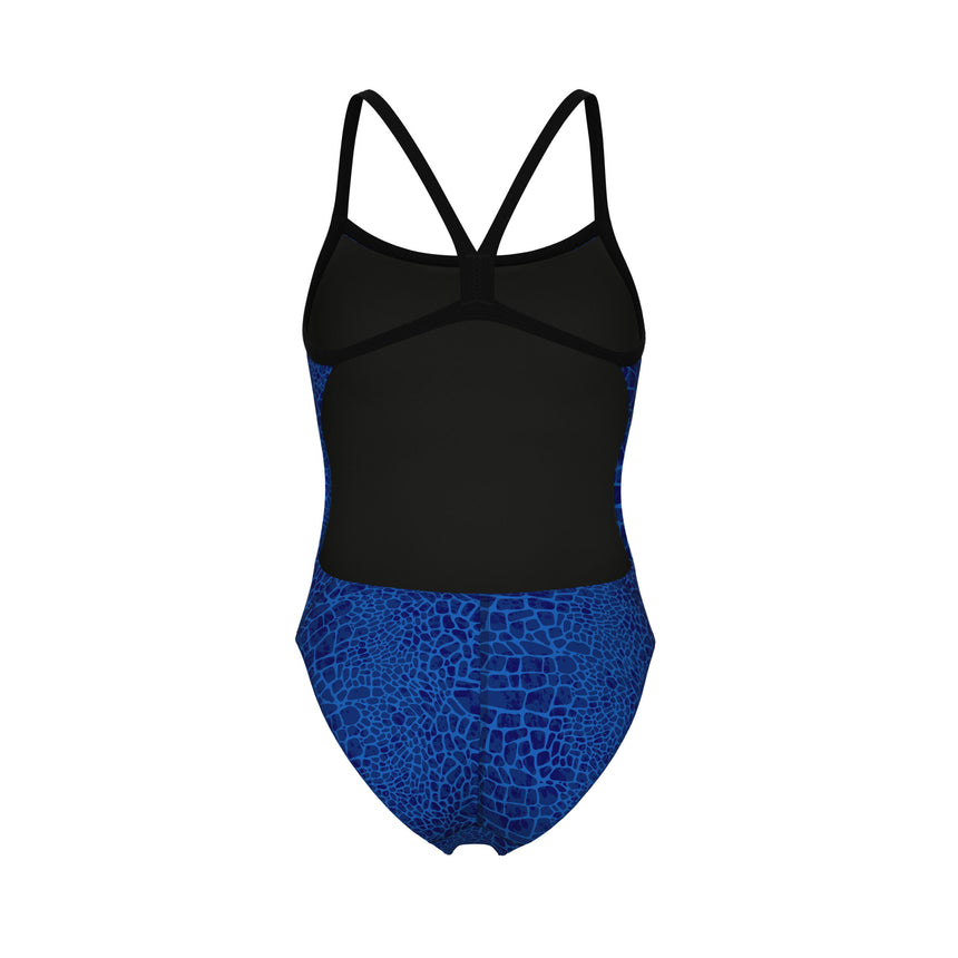 Arena Badpak Challenge Back Snake Skin Blauw