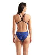 Arena Badpak Challenge Back Snake Skin Blauw