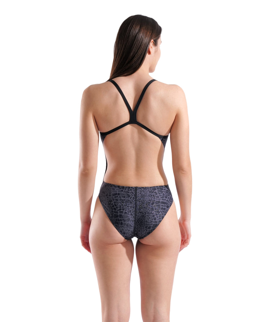 Arena Badpak Challenge Back Snake Skin Zwart