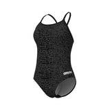 Arena Dames Badpak Snakeskin Lightdrop Back Zwart Team Zwart