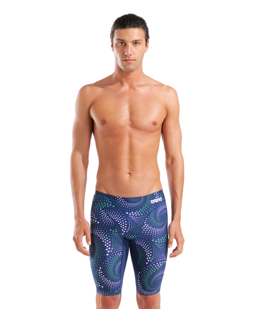 Arena Heren Zwemjammer Fireflow Navy Team Blauw Groen