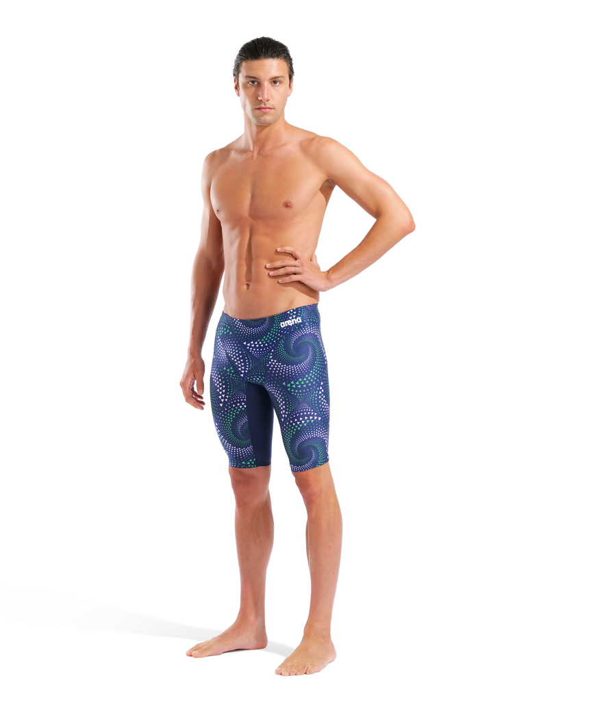 Arena Heren Zwemjammer Fireflow Navy Team Blauw Groen