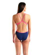 Arena Badpak Lace Back Arch Blauw/Roze