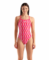 Arena Badpak Ripple Print Roze