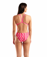 Arena Badpak Ripple Print Roze
