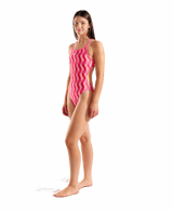 Arena Badpak Ripple Print Roze