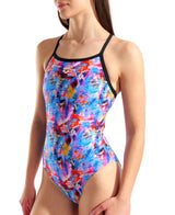 Arena Badpak Lightdrop Back Memories Roze/Blauw