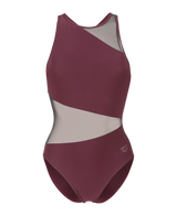 Arena Dames Badpak Mesh Angle Vent Back B Bordeaux