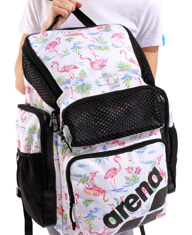 Arena One Go Backpack 45L AO Flamingo front view