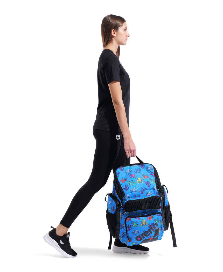 Arena One Go Backpack 45L AO Octopus carried view