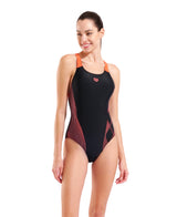 Arena Damen Badeanzug Lily Swim Pro Back LB Schwarz/Schwarz/Calypso