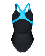 Arena Dames Badpak Lily Swim Pro Back L Zwart Turquoise