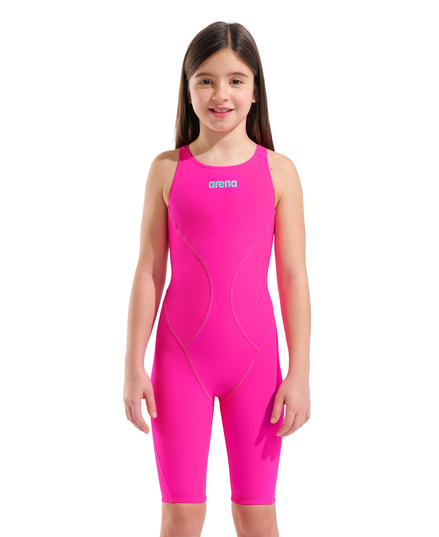 Arena Meisjes Wedstrijdbadpak Powerskin Impulso Open Rug Limited Edition Roze