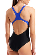 Arena Dames Badpak Light Swim Pro Back L Zwart Neonblauw