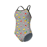 Arena Dames badpak Fruits Lightdrop Back wit/multi-zwart