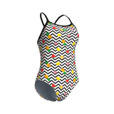 Arena Dames badpak Fruits Lightdrop Back wit/multi-zwart