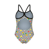 Arena Dames badpak Fruits Lightdrop Back wit/multi-zwart