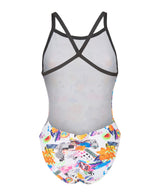 Arena Dames Badpak Collage Xcriss Cross Wit Multicolor Zwart