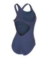 Arena Damen Shaping Badeanzug Print Control Pro Low L B Multicolor Navy