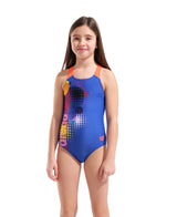 Arena Mädchen Badeanzug Dots Swim Pro Back Royal/Koralle