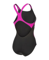 Arena Dames Badpak Placement Swim Pro Back Zwart Multicolor Very Fuchsia