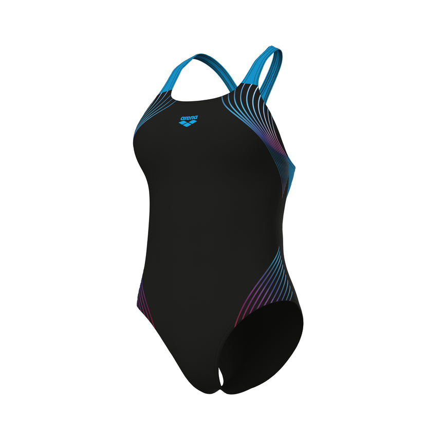 Arena Damen Badeanzug Nuance Swim Pro Back L Schwarz/Türkis