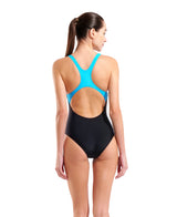 Arena Damen Badeanzug Nuance Swim Pro Back L Schwarz/Türkis